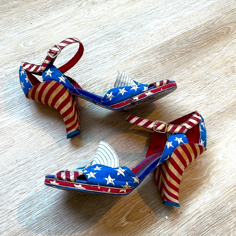 Irregular Choice Red White and Blue Heels